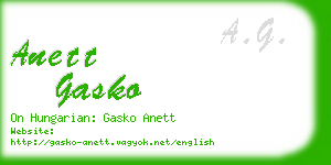 anett gasko business card